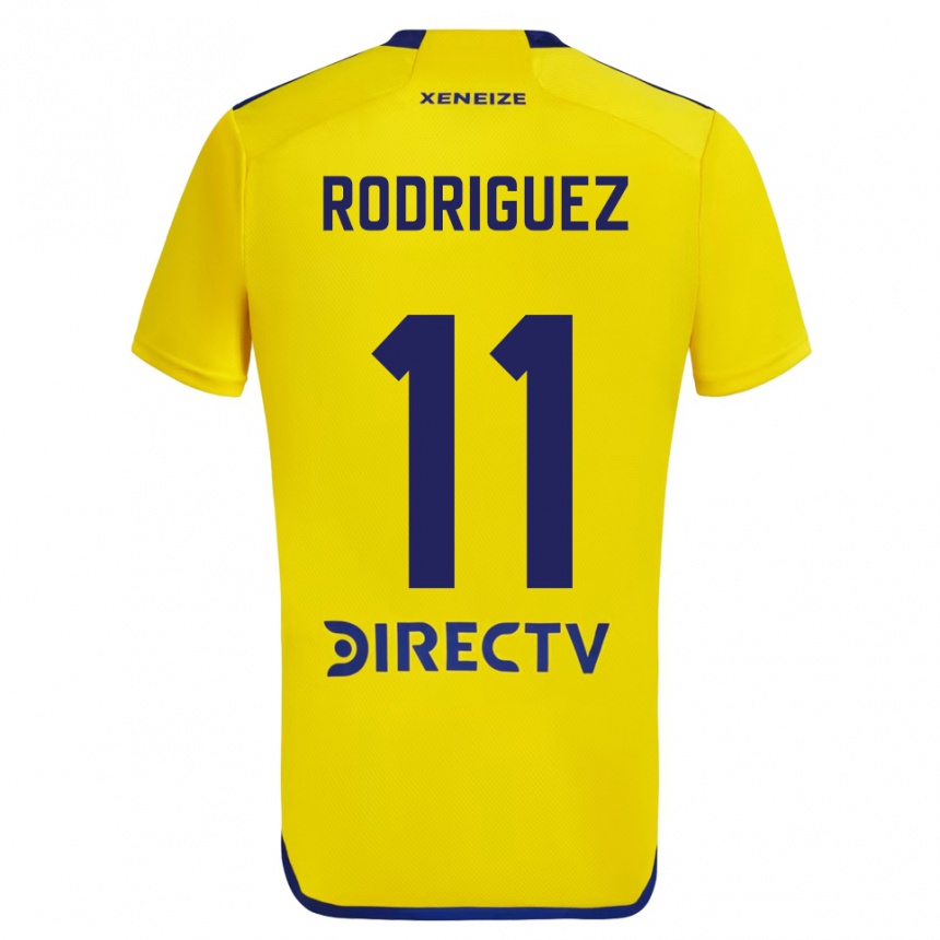 Kids Football Yamila Rodriguez #11 Yellow Blue Away Jersey 2024/25 T-Shirt Canada