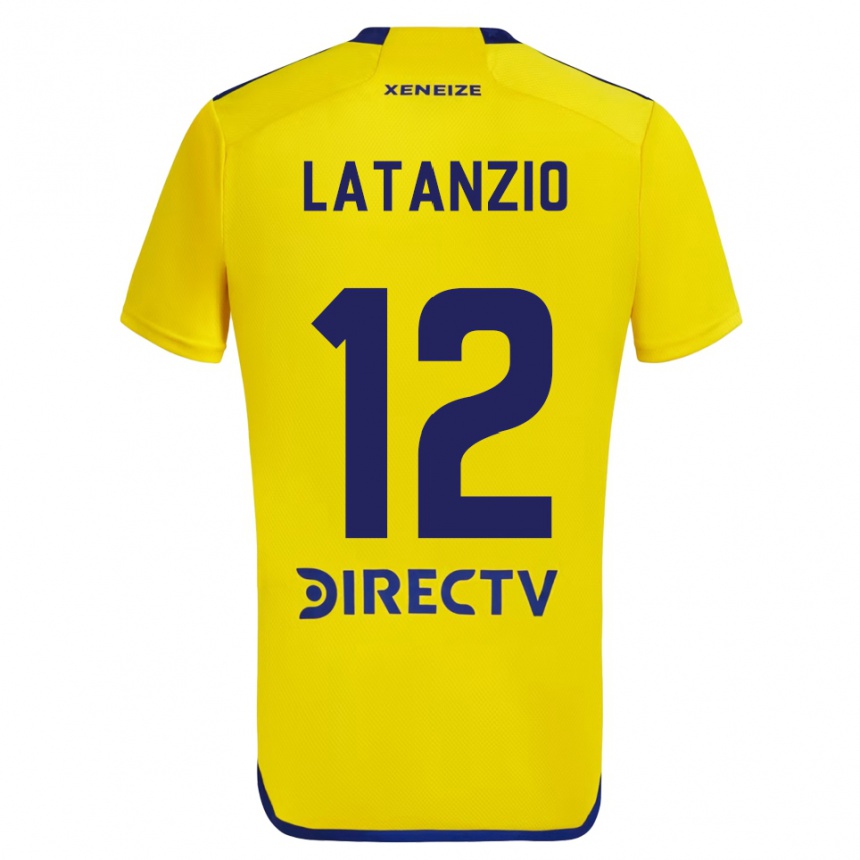 Kids Football Florencia Latanzio #12 Yellow Blue Away Jersey 2024/25 T-Shirt Canada