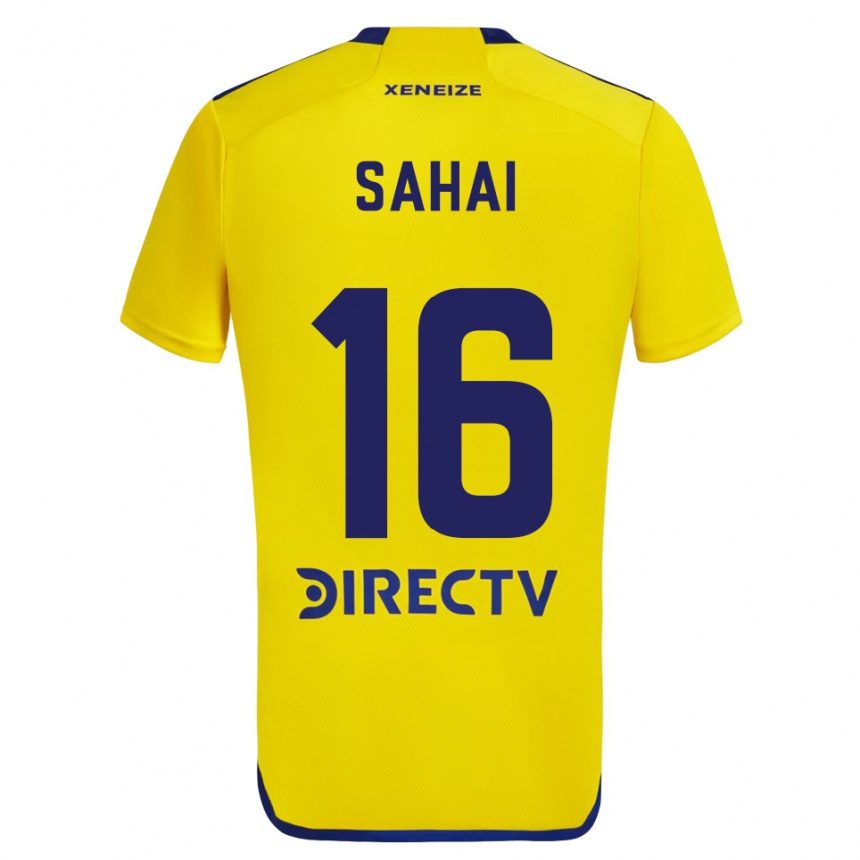 Kids Football Veer Sahai #16 Yellow Blue Away Jersey 2024/25 T-Shirt Canada