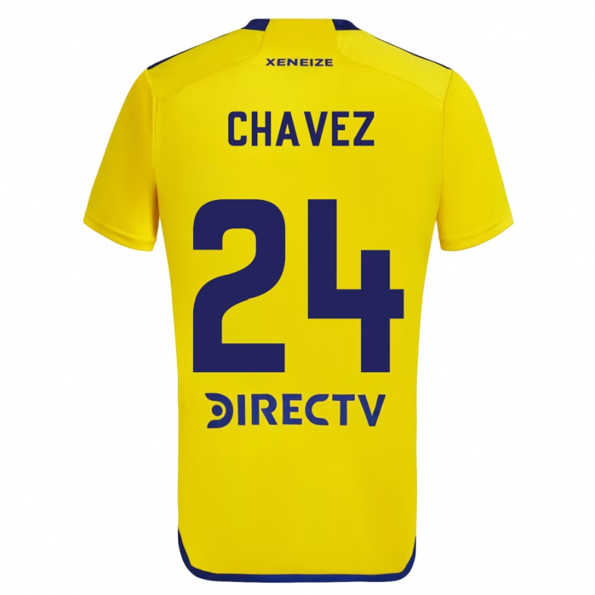 Kids Football Gabriela Chavez #24 Yellow Blue Away Jersey 2024/25 T-Shirt Canada