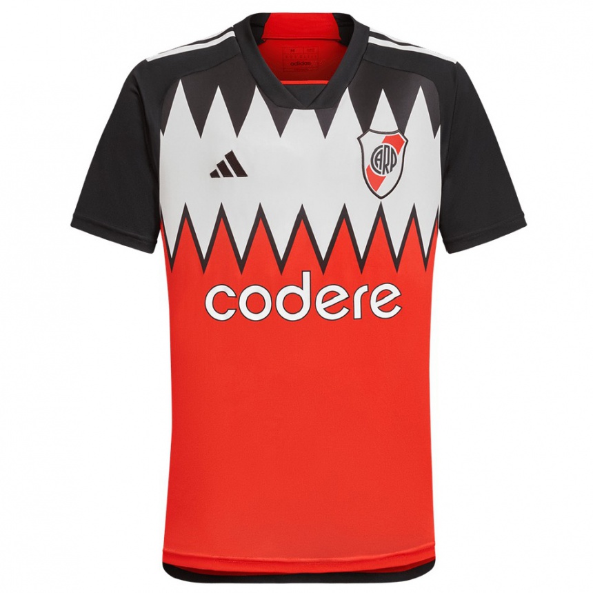 Enfant Football Maillot Franco Jaroszewicz #0 Rouge Noir Blanc Tenues Extérieur 2024/25 Canada