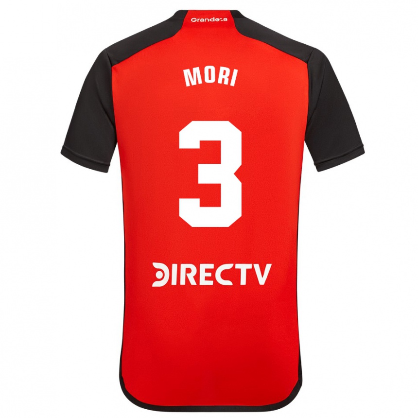 Kids Football Ramiro Funes Mori #3 Red Black White Away Jersey 2024/25 T-Shirt Canada