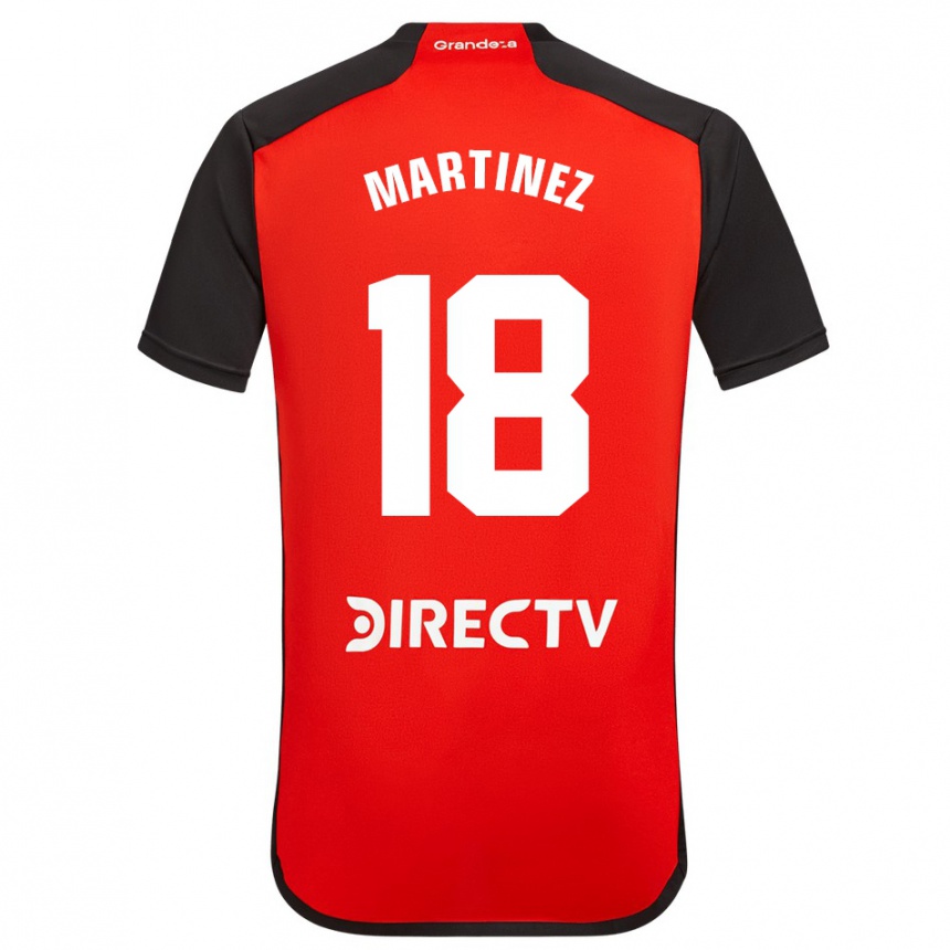 Kids Football Pity Martínez #18 Red Black White Away Jersey 2024/25 T-Shirt Canada