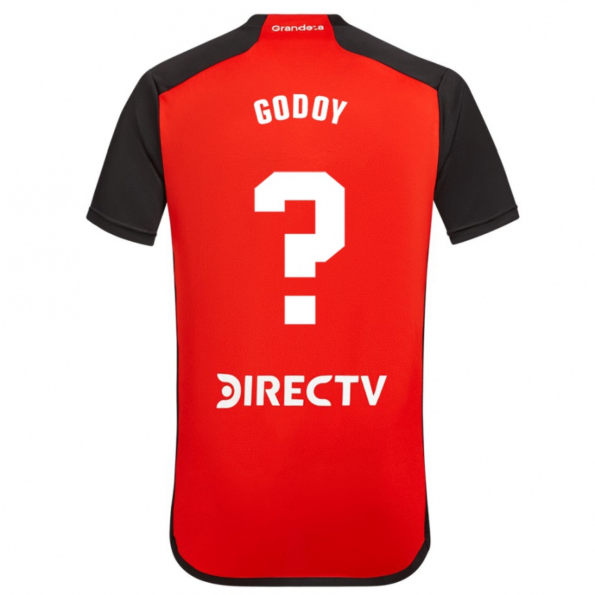 Kids Football Lautaro Godoy #0 Red Black White Away Jersey 2024/25 T-Shirt Canada