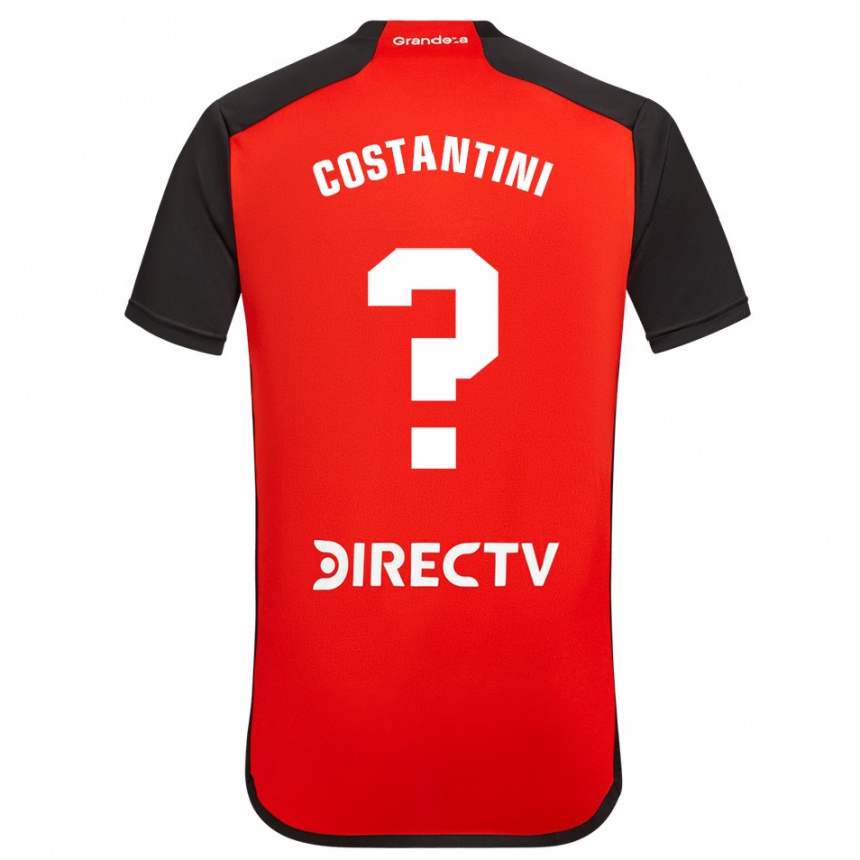 Enfant Football Maillot Giorgio Costantini #0 Rouge Noir Blanc Tenues Extérieur 2024/25 Canada