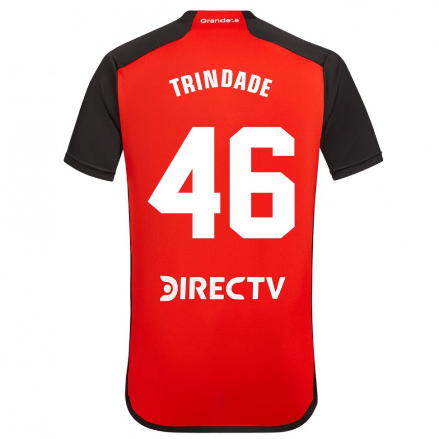 Kids Football Gonzalo Trindade #46 Red Black White Away Jersey 2024/25 T-Shirt Canada