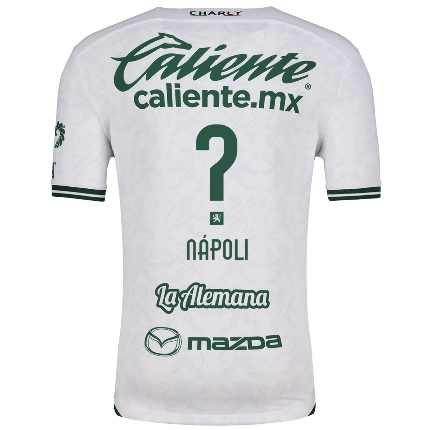 Enfant Football Maillot Gonzalo Nápoli #0 Blanc Vert Tenues Extérieur 2024/25 Canada