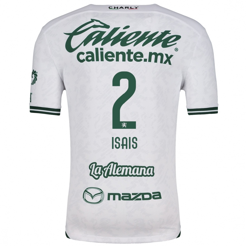 Enfant Football Maillot Mauricio Isaís #2 Blanc Vert Tenues Extérieur 2024/25 Canada