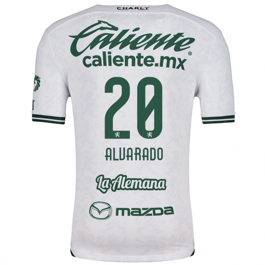 Kids Football Alfonso Alvarado #20 White Green Away Jersey 2024/25 T-Shirt Canada