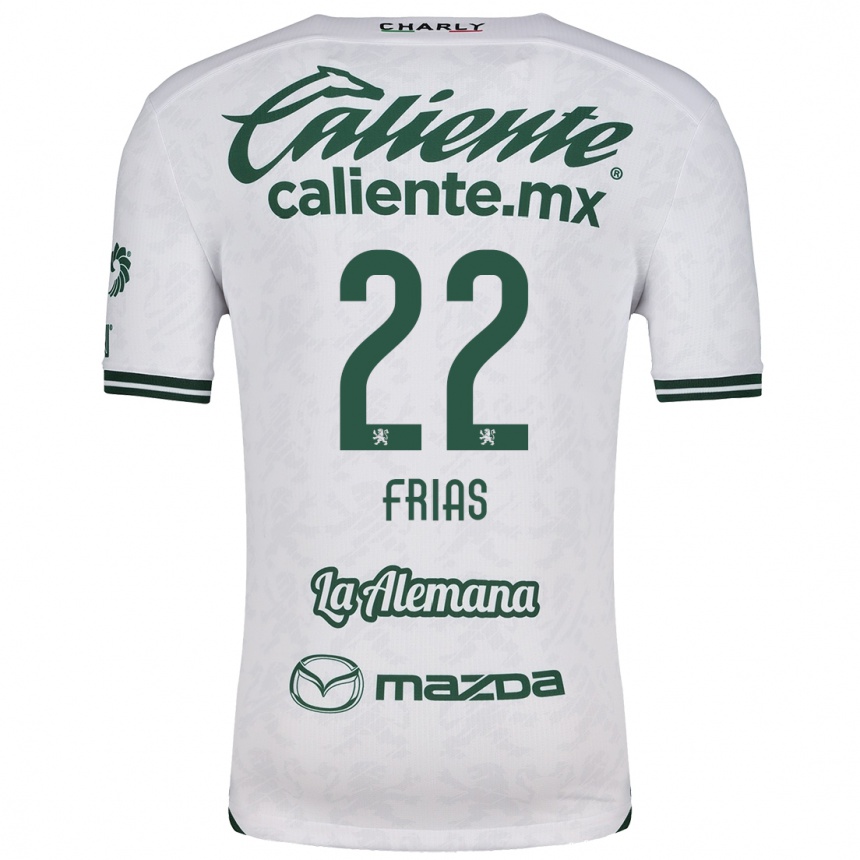 Kids Football Adonis Frías #22 White Green Away Jersey 2024/25 T-Shirt Canada