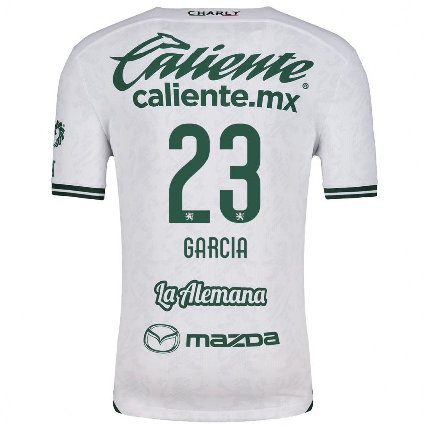 Kids Football Óscar García #23 White Green Away Jersey 2024/25 T-Shirt Canada