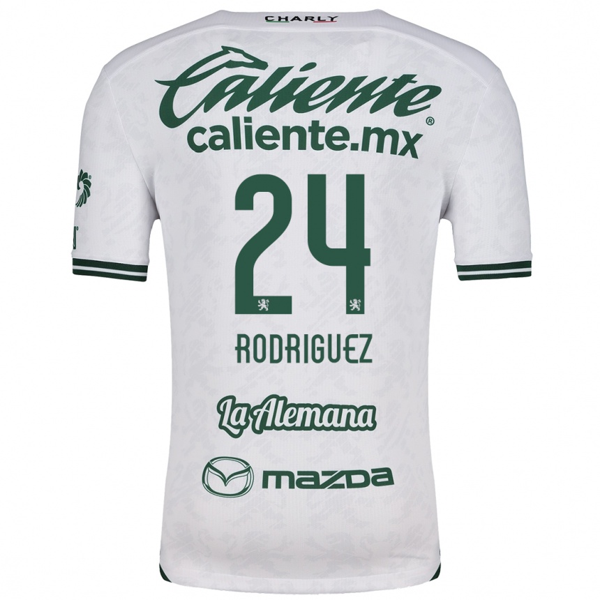 Kids Football Osvaldo Rodríguez #24 White Green Away Jersey 2024/25 T-Shirt Canada