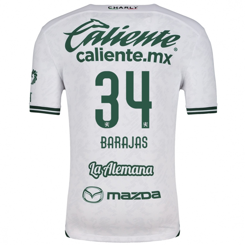 Enfant Football Maillot Víctor Barajas #34 Blanc Vert Tenues Extérieur 2024/25 Canada