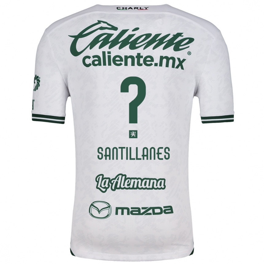 Enfant Football Maillot Antonio Santillanes #0 Blanc Vert Tenues Extérieur 2024/25 Canada