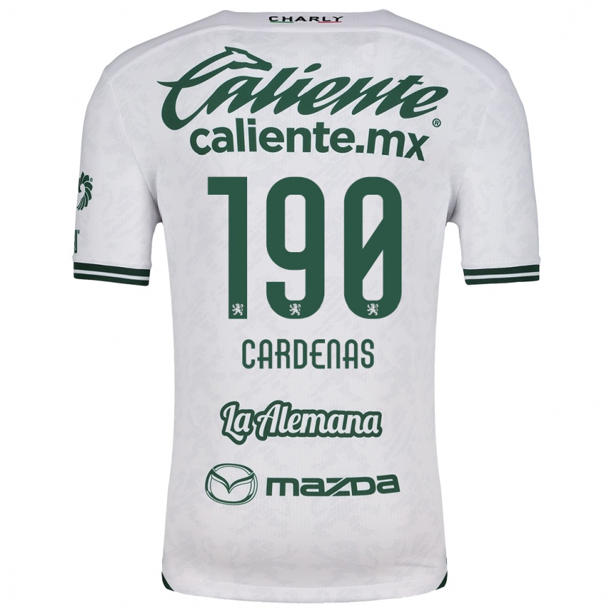 Kids Football Emilio Cárdenas #190 White Green Away Jersey 2024/25 T-Shirt Canada