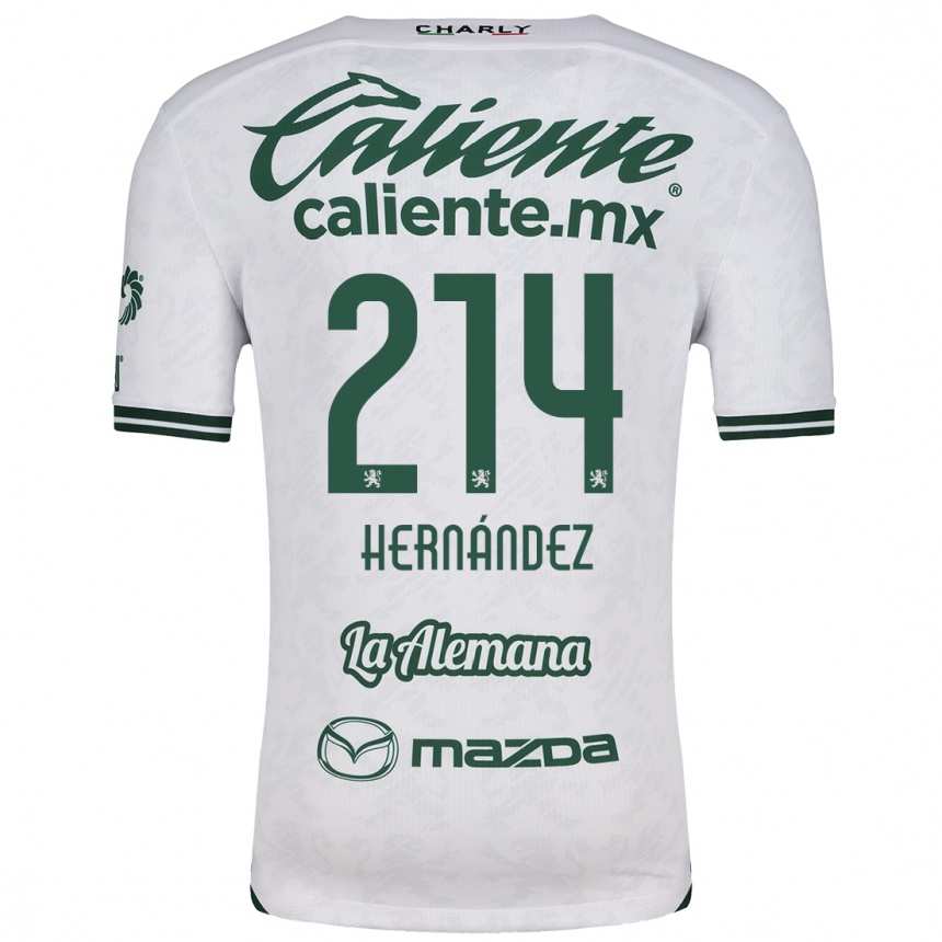 Enfant Football Maillot Iván Hernández #214 Blanc Vert Tenues Extérieur 2024/25 Canada