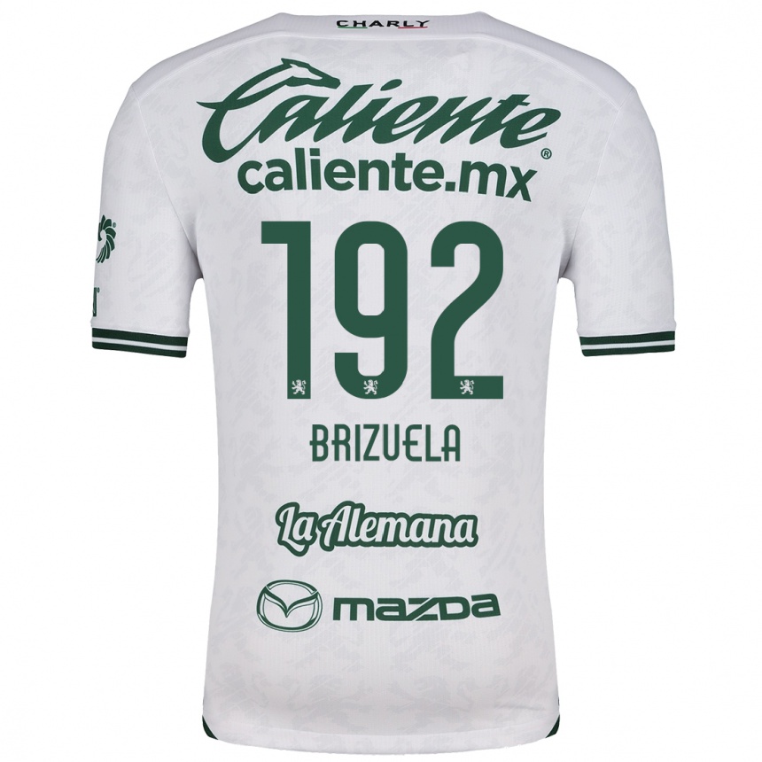 Enfant Football Maillot Juan Brizuela #192 Blanc Vert Tenues Extérieur 2024/25 Canada