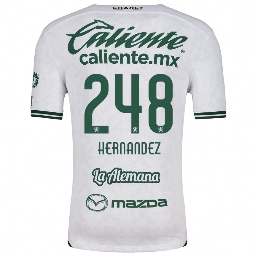 Kids Football Fernando Hernández #248 White Green Away Jersey 2024/25 T-Shirt Canada