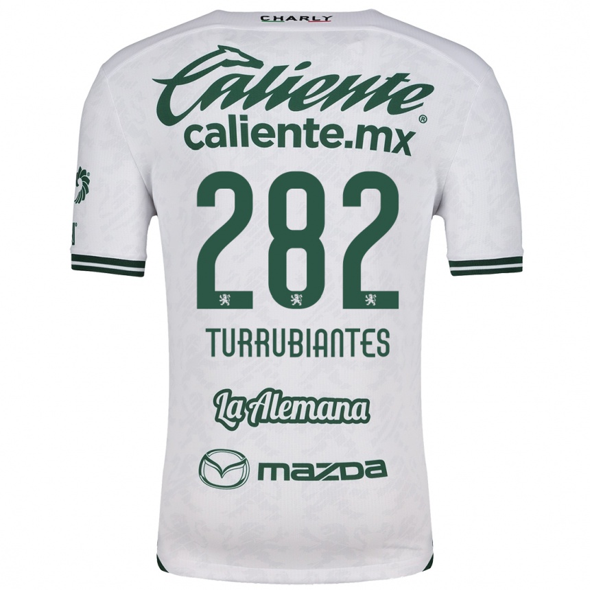 Kids Football Abdon Turrubiantes #282 White Green Away Jersey 2024/25 T-Shirt Canada