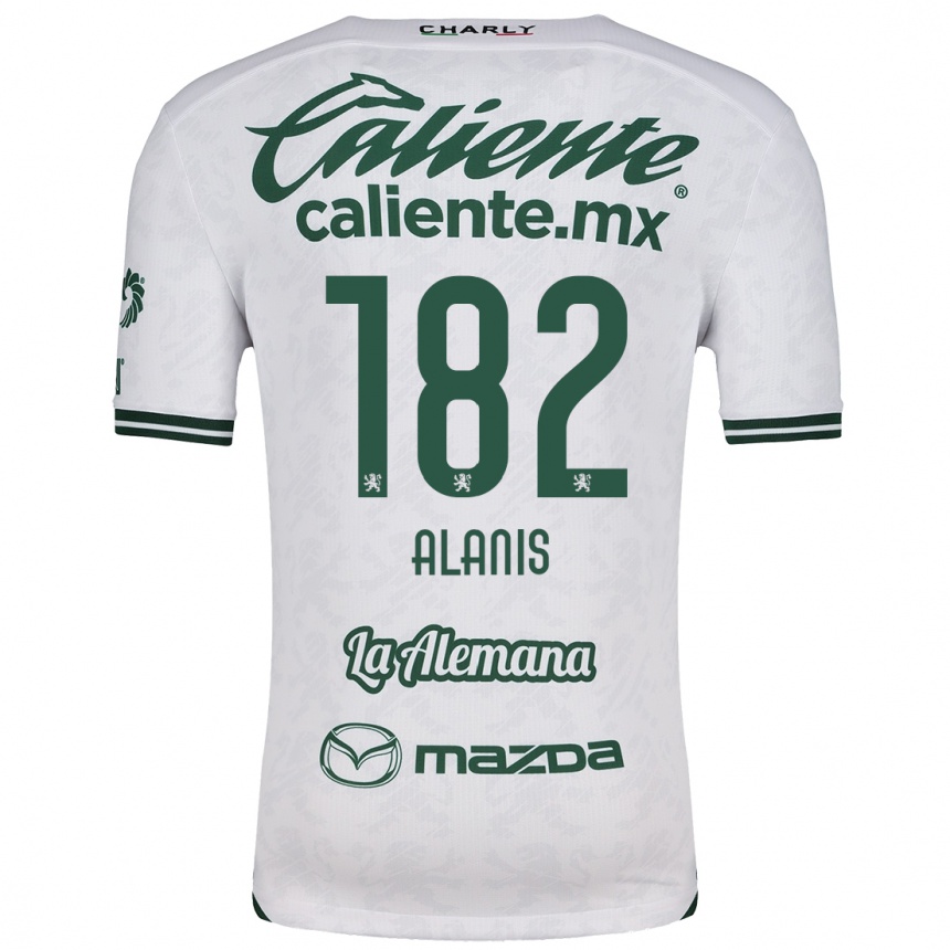 Kids Football Alejandro Alanís #182 White Green Away Jersey 2024/25 T-Shirt Canada