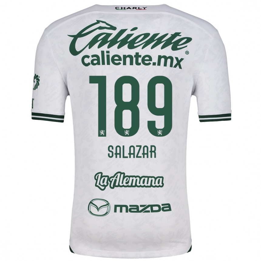 Enfant Football Maillot José Salazar #189 Blanc Vert Tenues Extérieur 2024/25 Canada