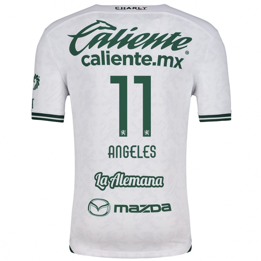 Kids Football Lizbeth Ángeles #11 White Green Away Jersey 2024/25 T-Shirt Canada