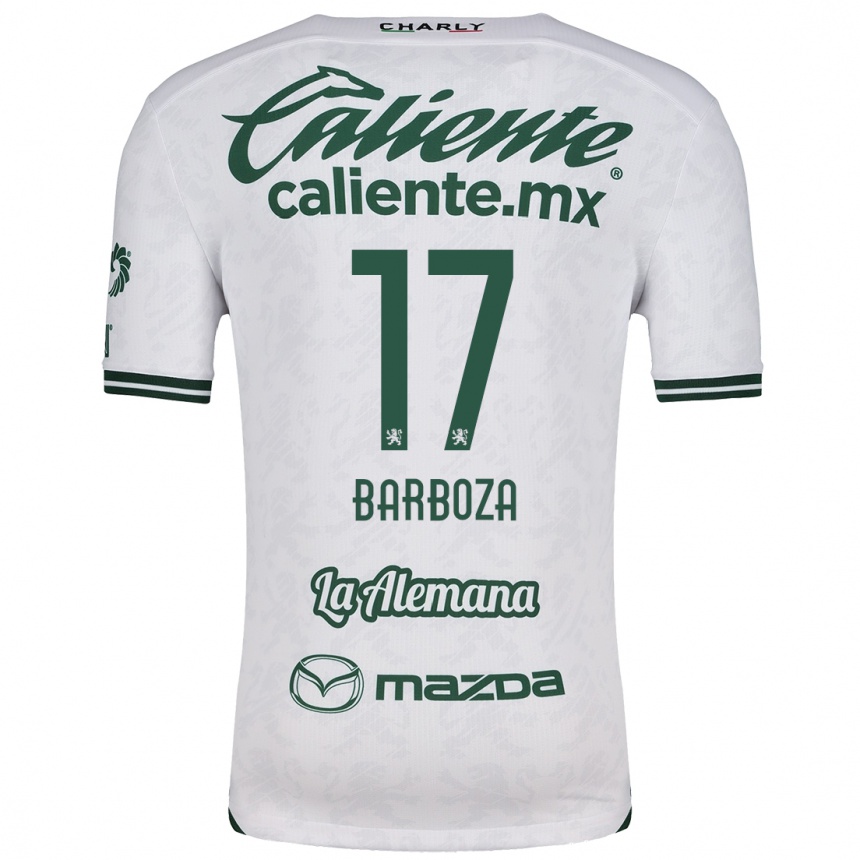 Kids Football Marypaz Barboza #17 White Green Away Jersey 2024/25 T-Shirt Canada