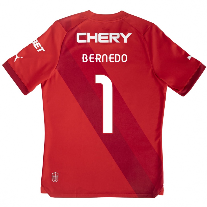 Kids Football Vicente Bernedo #1 Red White Away Jersey 2024/25 T-Shirt Canada