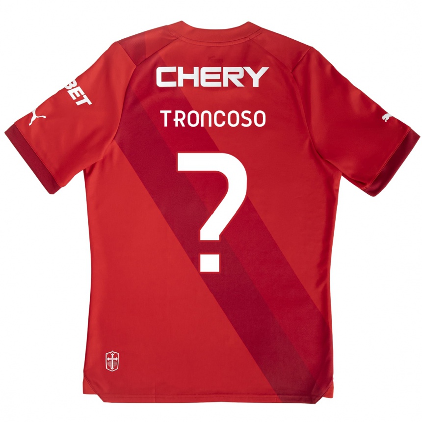 Kids Football Leonardo Troncoso #0 Red White Away Jersey 2024/25 T-Shirt Canada