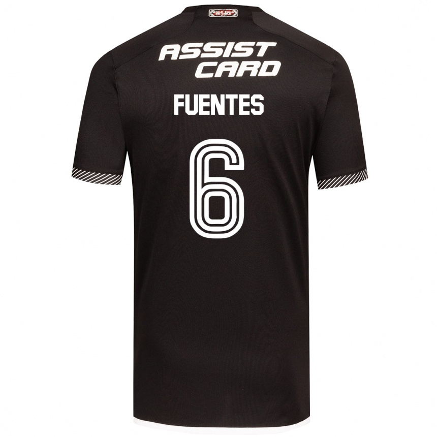 Enfant Football Maillot César Fuentes #6 Noir Blanc Tenues Extérieur 2024/25 Canada