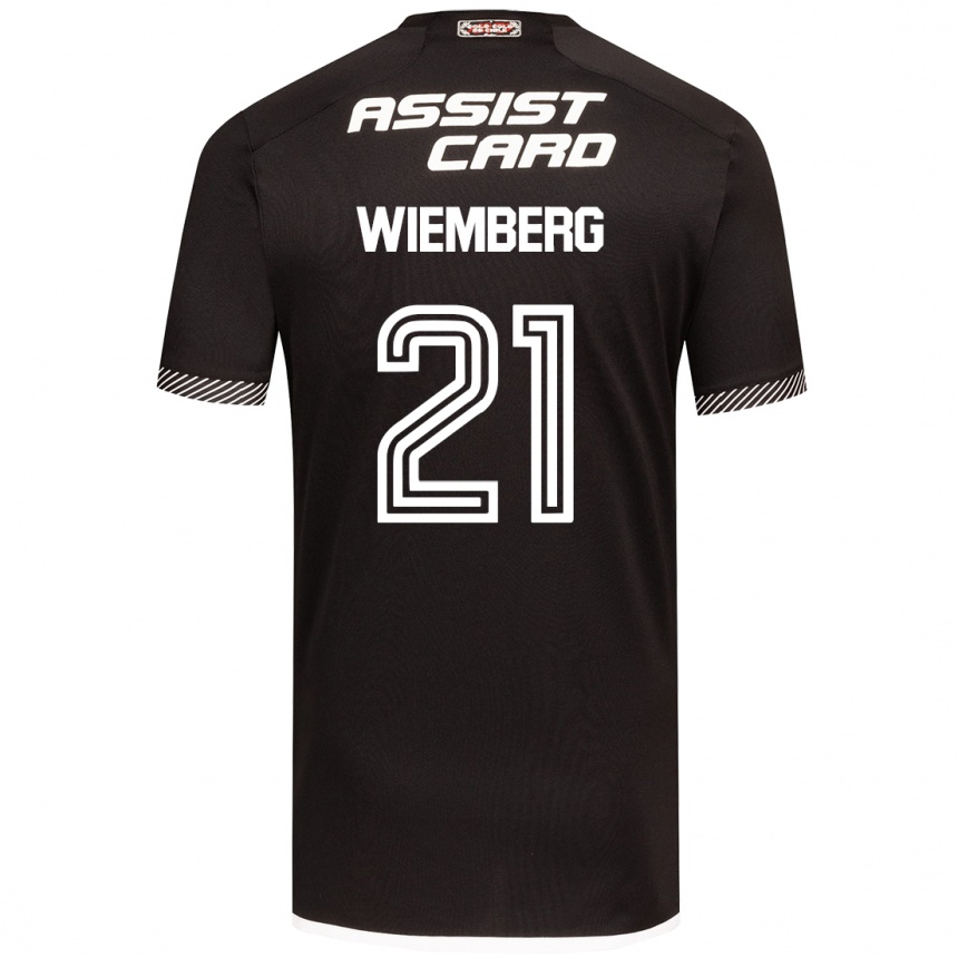 Enfant Football Maillot Erick Wiemberg #21 Noir Blanc Tenues Extérieur 2024/25 Canada