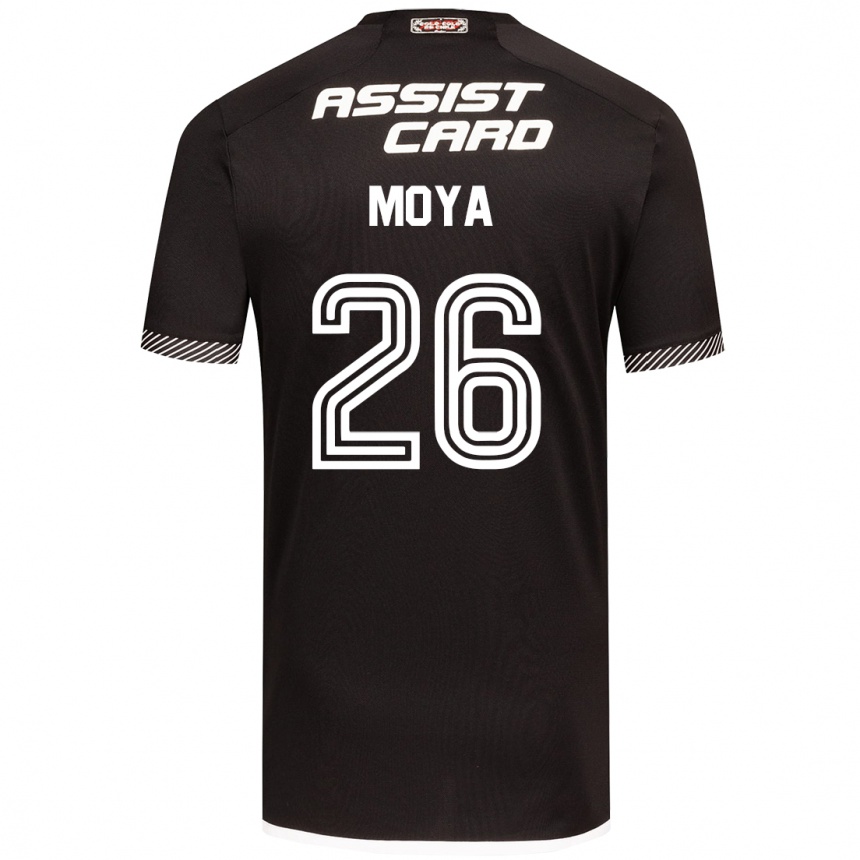 Enfant Football Maillot Matías Moya #26 Noir Blanc Tenues Extérieur 2024/25 Canada