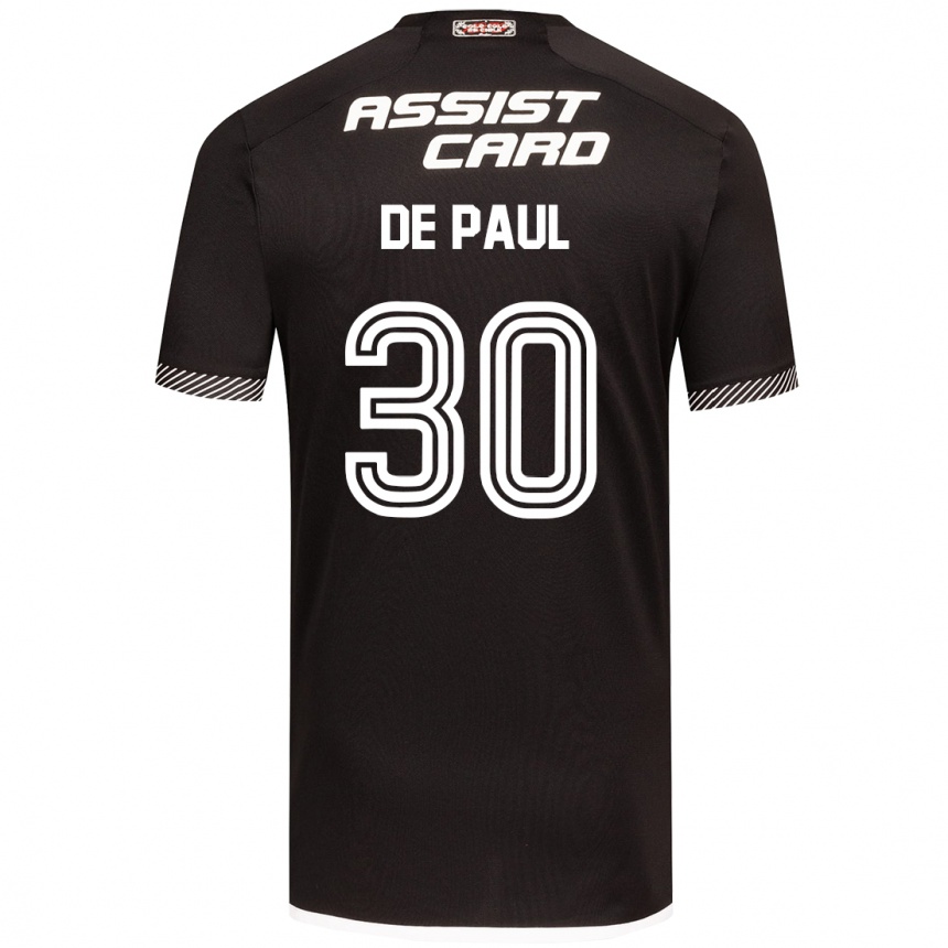 Kids Football Fernando De Paul #30 Black White Away Jersey 2024/25 T-Shirt Canada