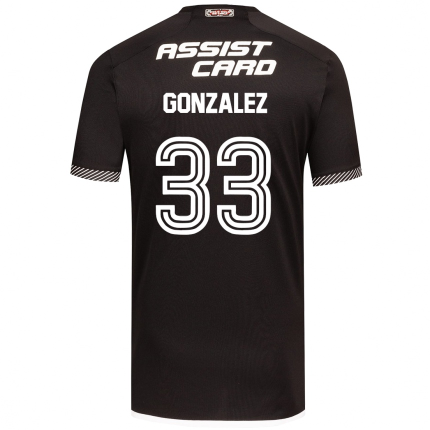 Kids Football Ramiro González #33 Black White Away Jersey 2024/25 T-Shirt Canada