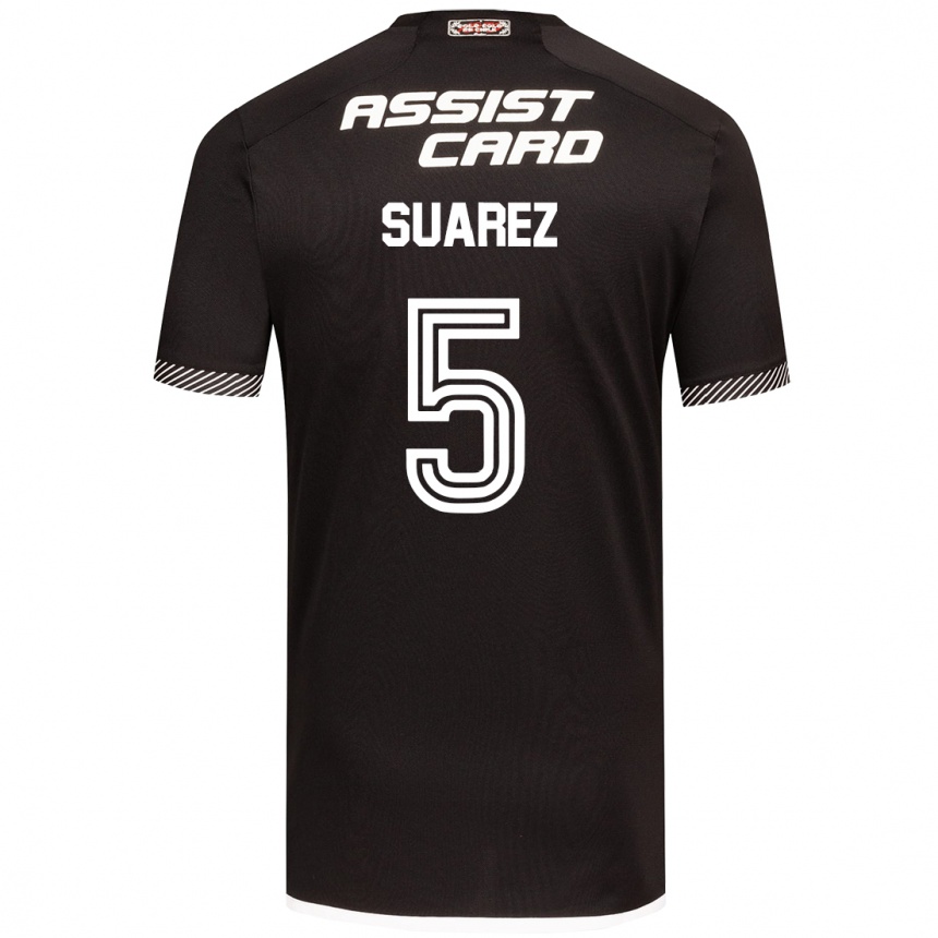 Enfant Football Maillot Nicolás Suarez #5 Noir Blanc Tenues Extérieur 2024/25 Canada