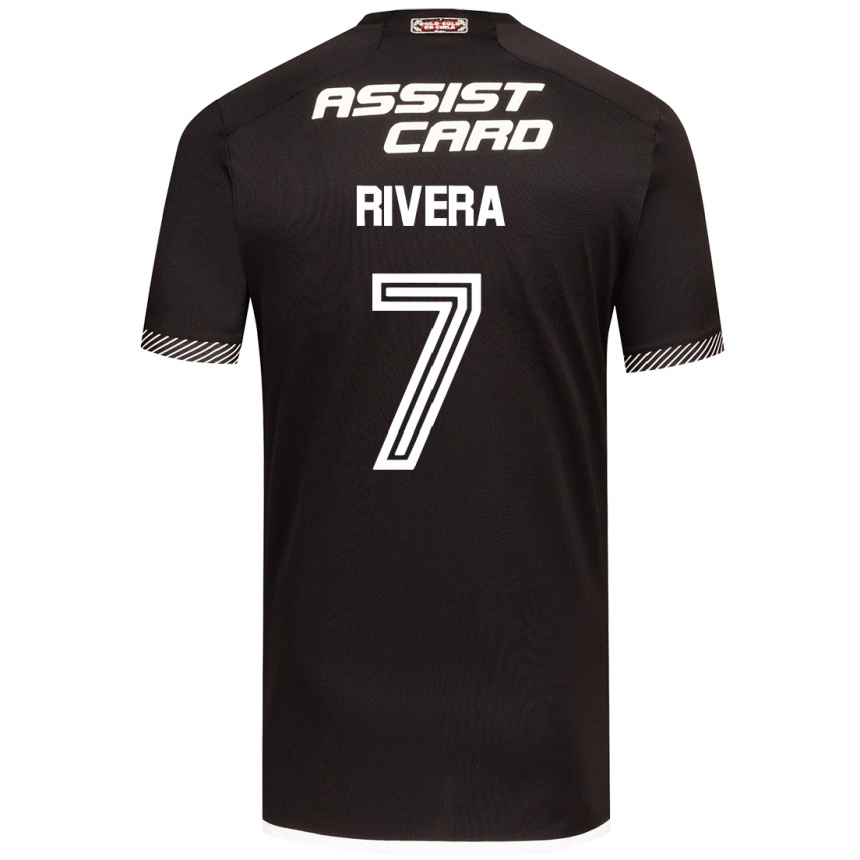 Enfant Football Maillot Francisco Rivera #7 Noir Blanc Tenues Extérieur 2024/25 Canada