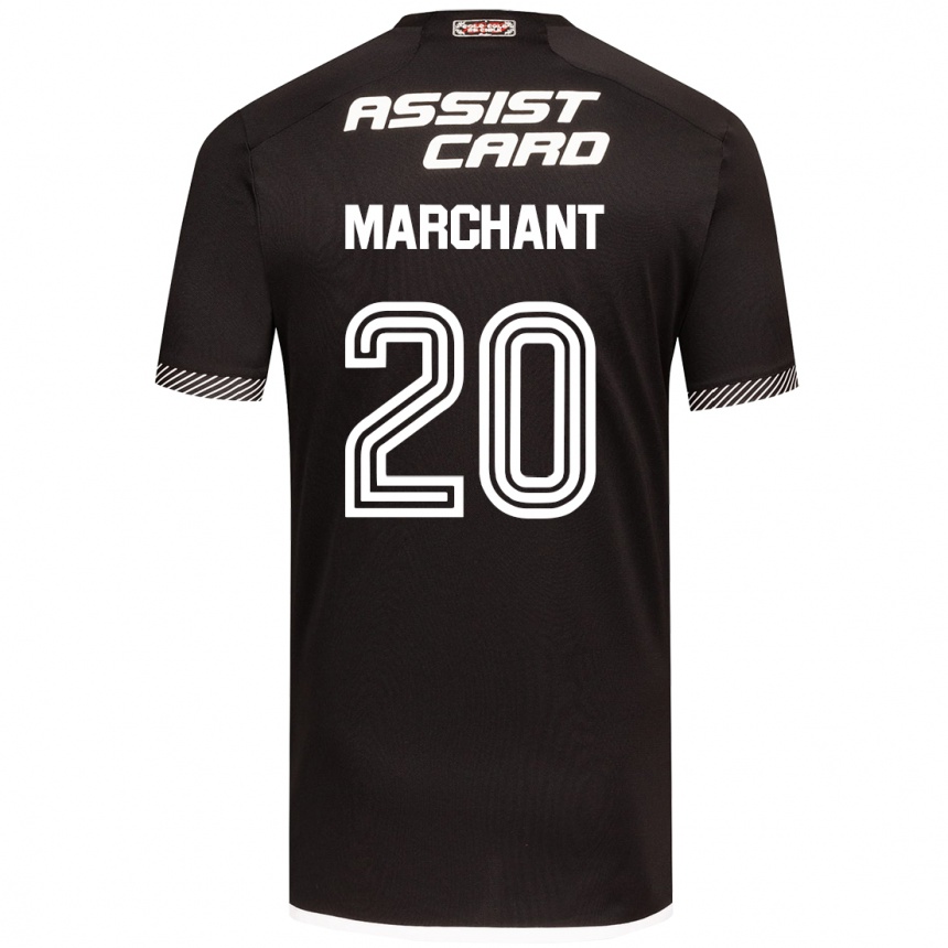 Kids Football Francisco Marchant #20 Black White Away Jersey 2024/25 T-Shirt Canada