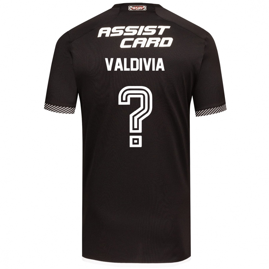 Enfant Football Maillot Felipe Valdivia #0 Noir Blanc Tenues Extérieur 2024/25 Canada