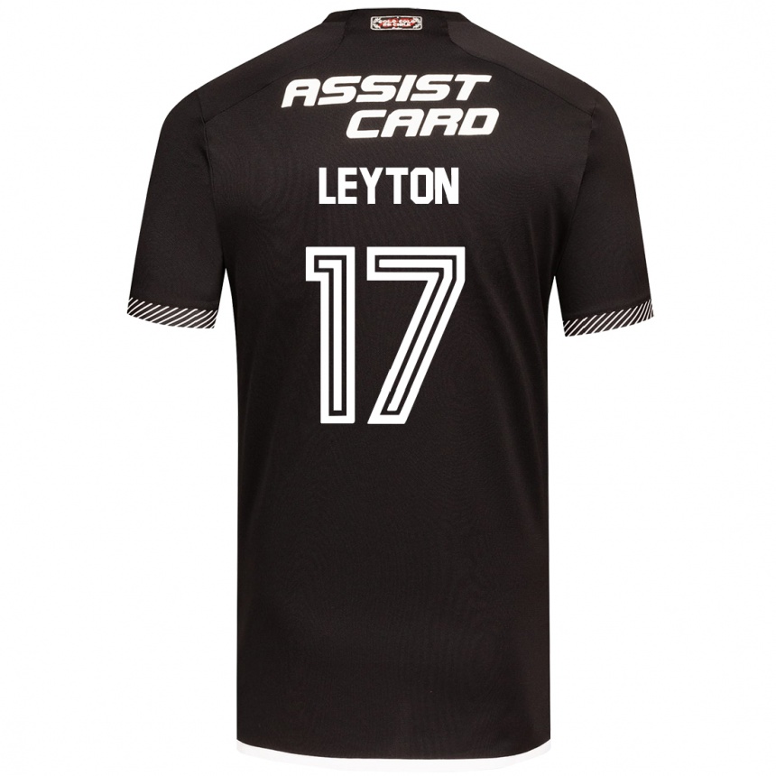 Kids Football Geraldine Leyton #17 Black White Away Jersey 2024/25 T-Shirt Canada