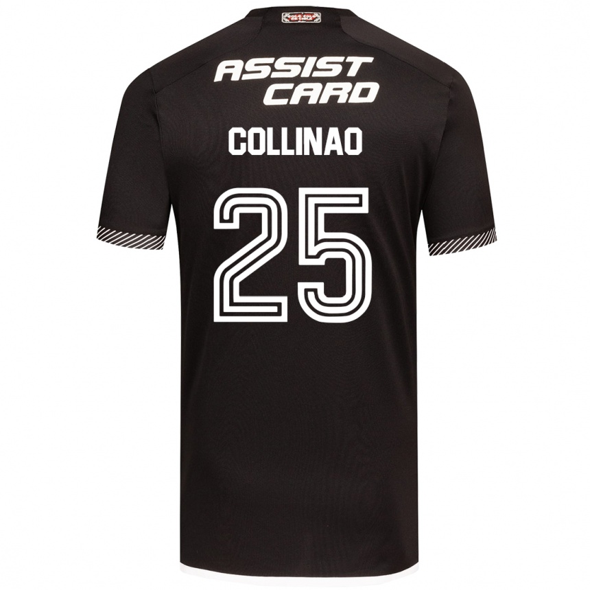 Enfant Football Maillot Margarita Collinao #25 Noir Blanc Tenues Extérieur 2024/25 Canada