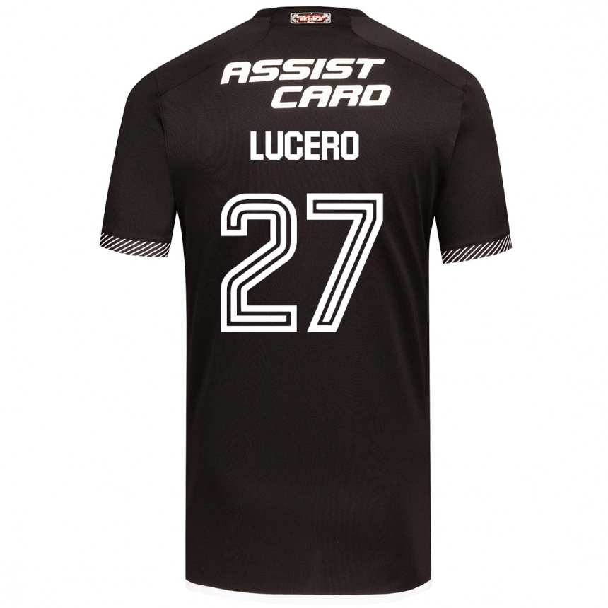 Enfant Football Maillot Valentina Lucero #27 Noir Blanc Tenues Extérieur 2024/25 Canada