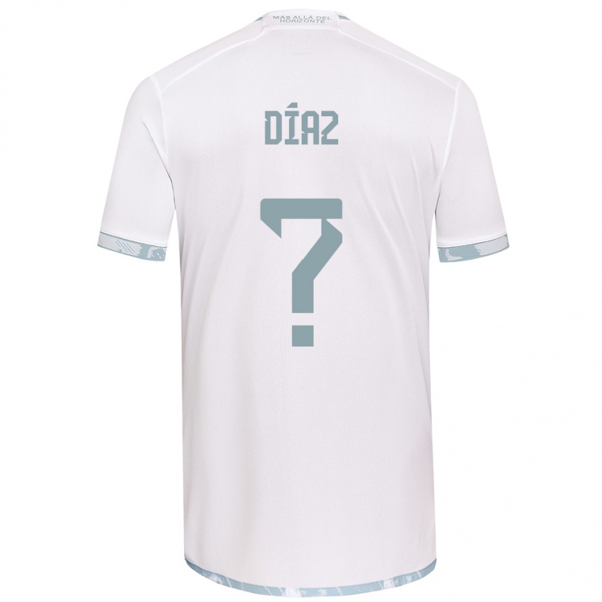 Kids Football Antonio Díaz #0 White Grey Away Jersey 2024/25 T-Shirt Canada