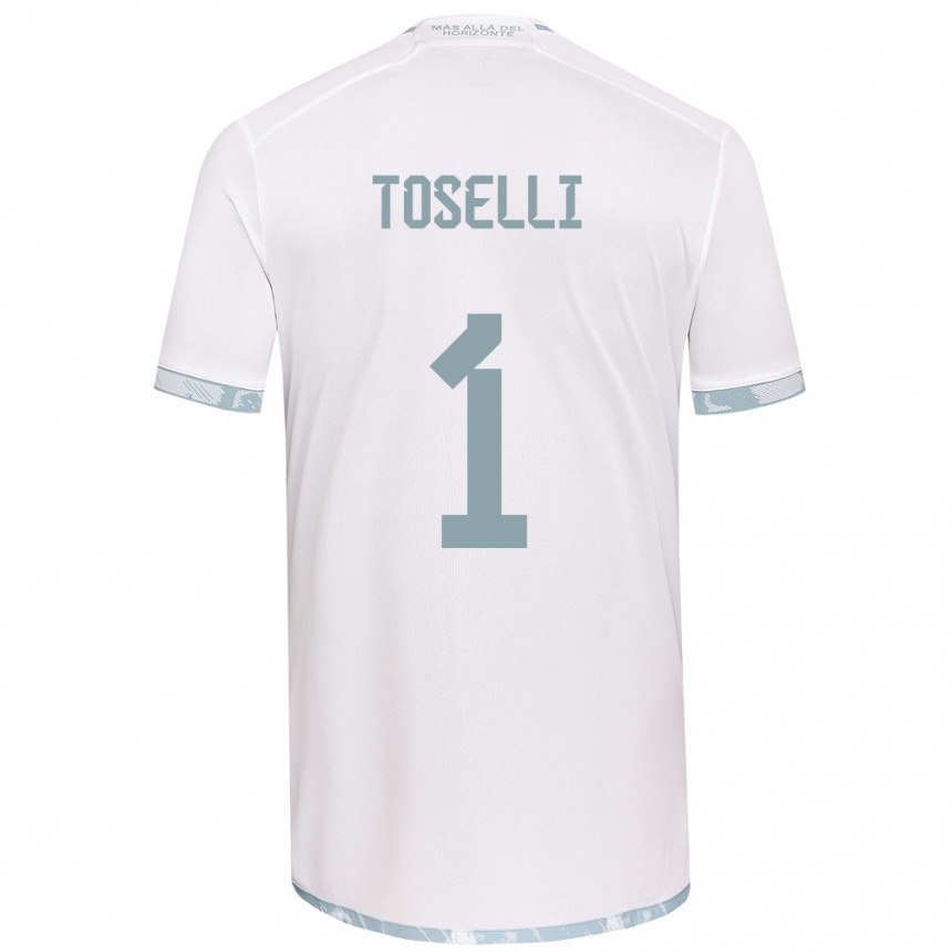 Kids Football Cristopher Toselli #1 White Grey Away Jersey 2024/25 T-Shirt Canada