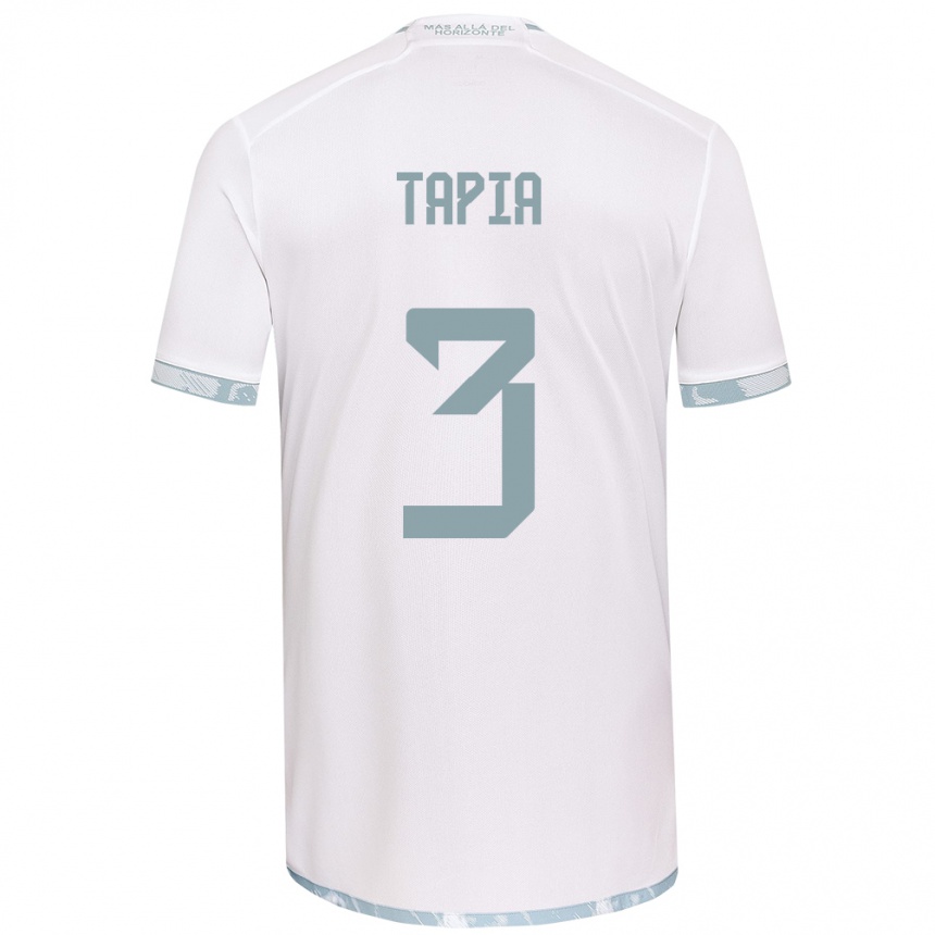 Enfant Football Maillot Ignacio Tapia #3 Blanc Gris Tenues Extérieur 2024/25 Canada