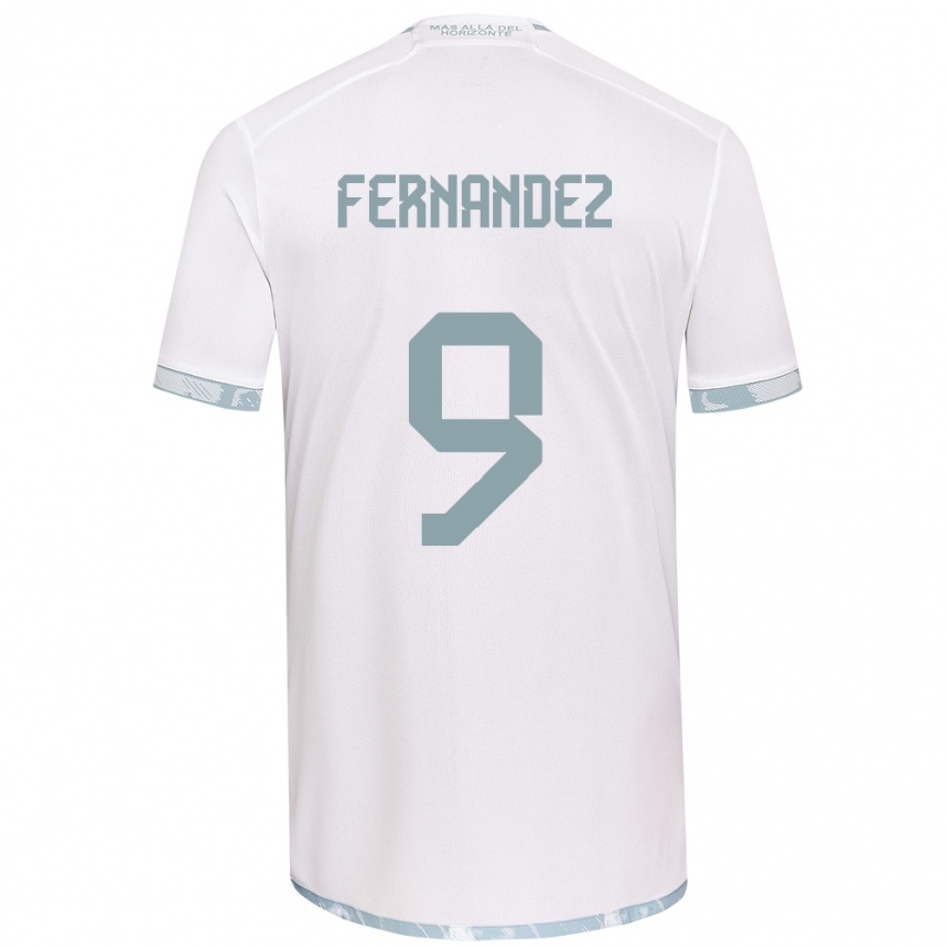 Kids Football Leandro Fernández #9 White Grey Away Jersey 2024/25 T-Shirt Canada