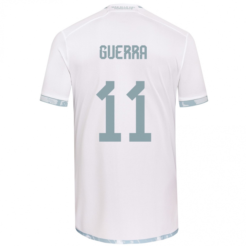 Enfant Football Maillot Nicolás Guerra #11 Blanc Gris Tenues Extérieur 2024/25 Canada