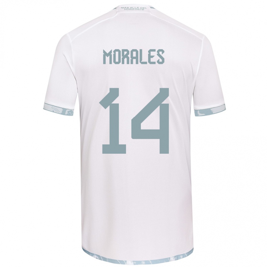 Kids Football Marcelo Morales #14 White Grey Away Jersey 2024/25 T-Shirt Canada