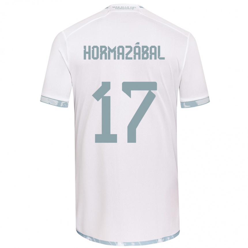 Enfant Football Maillot Fabián Hormazábal #17 Blanc Gris Tenues Extérieur 2024/25 Canada