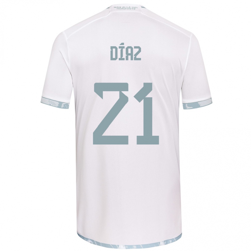 Enfant Football Maillot Marcelo Díaz #21 Blanc Gris Tenues Extérieur 2024/25 Canada