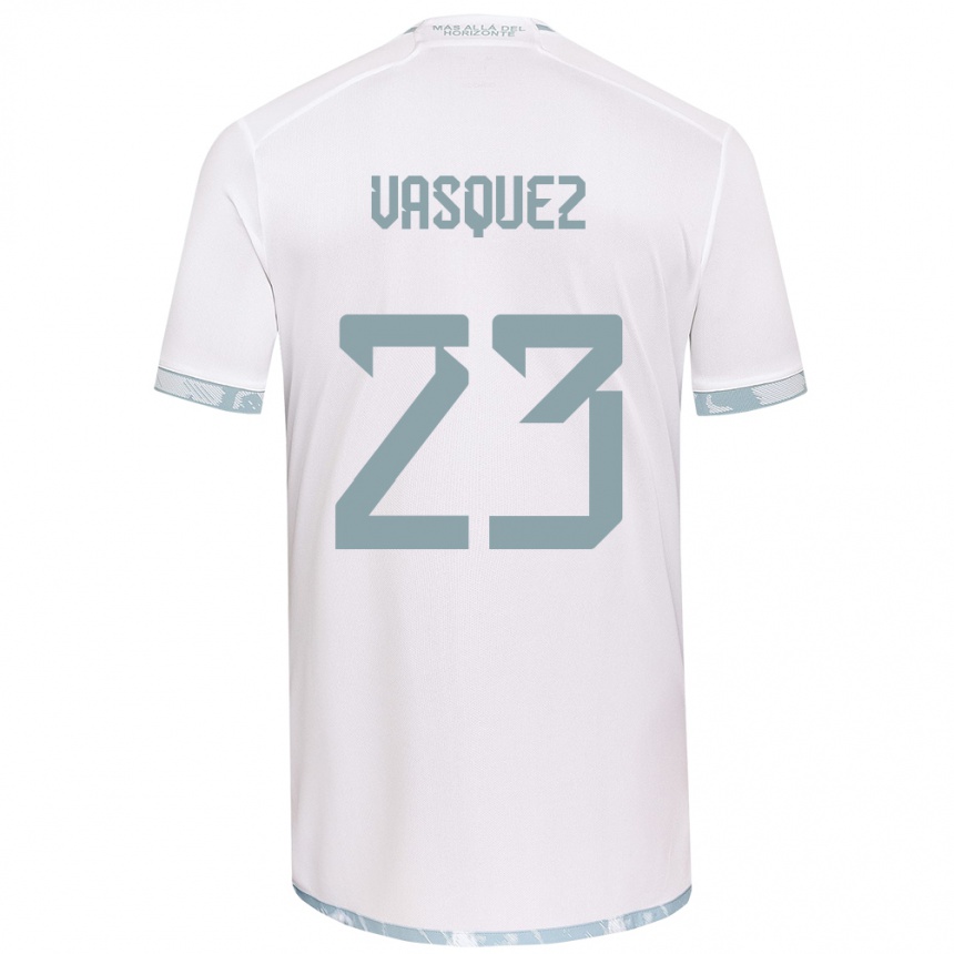 Enfant Football Maillot Ignacio Vásquez #23 Blanc Gris Tenues Extérieur 2024/25 Canada